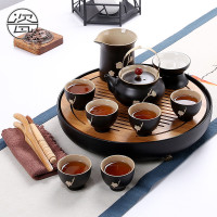 家用功夫干泡茶台玻璃茶具套装茶壶日式简约陶瓷茶盘储水茶海