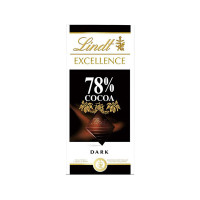 Lindt瑞士莲 进口特醇排装78%可可黑巧克力 100克/盒