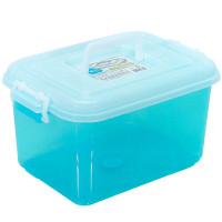 茶花母婴幼儿童塑料小号玩具收纳箱 2822（蓝）