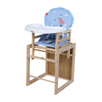 gb好孩子实木多功能组合餐椅 木质 儿童餐椅 MY312-M403B(6-36个月) 蓝色