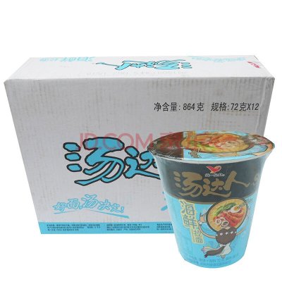 统一 汤达人海鲜杯面方便面80g*12杯整箱装