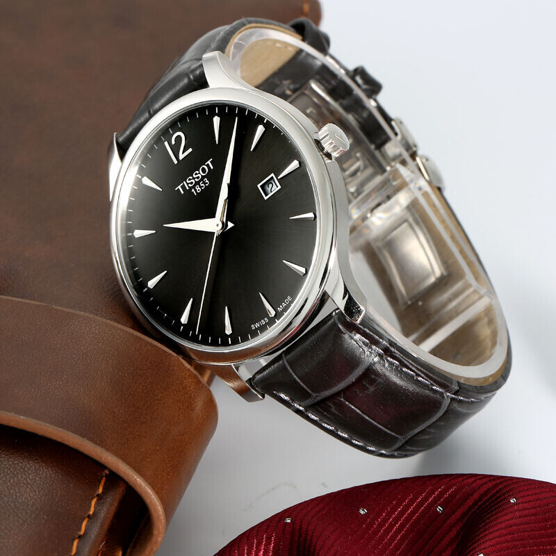 天梭(tissot)俊雅系列石英男表t063.610.16.087.00 黑色