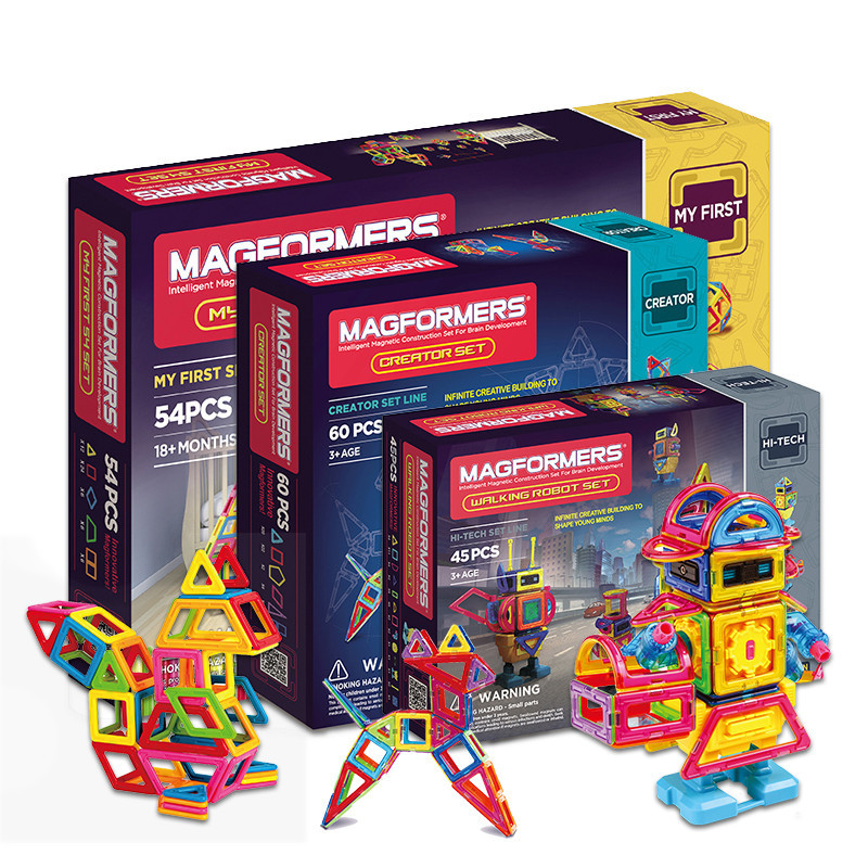 rs韩国进口磁性启蒙积木益智磁铁儿童磁力片搭