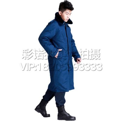 加厚棉大衣男冷库工作服棉服加长棉袄军大衣保安大衣多功能防寒服高寒