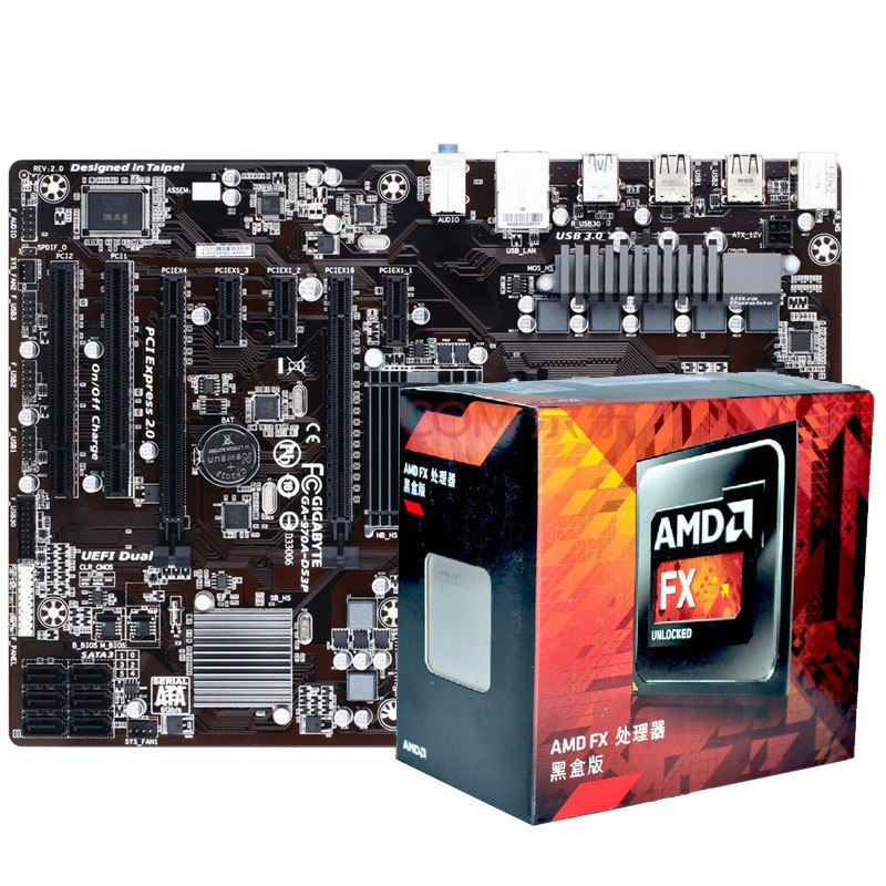 技嘉(GIGABYTE)970A-DS3P主板+FX6330盒装