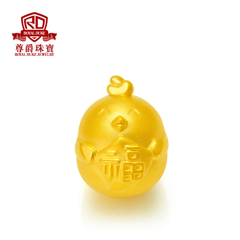 尊爵珠宝 福气鸡 3D硬金\/黄金十二生肖鸡路路