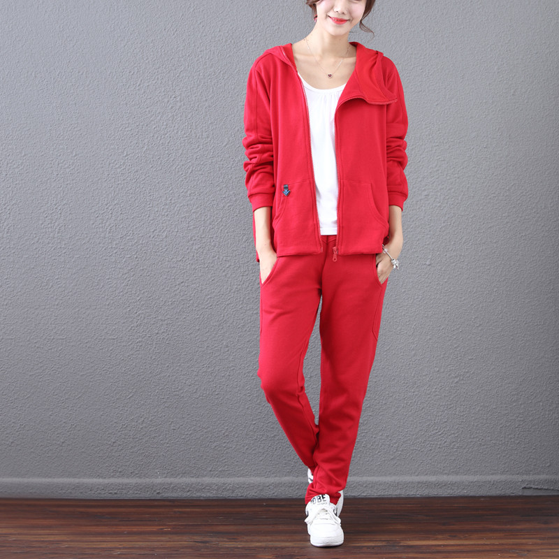 朵维尔米秋装新款 连帽斜门襟拉链开衫卫衣女