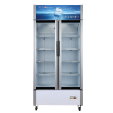 638升 商用冰柜立式双门冷藏展示柜陈列柜饮料保鲜柜 冷柜 冰柜(白色)