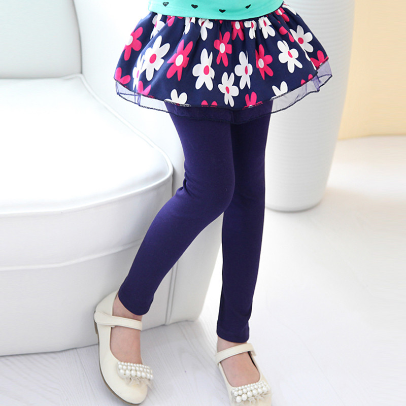 2017童裤春季新款儿童裙裤假两件小中大童长