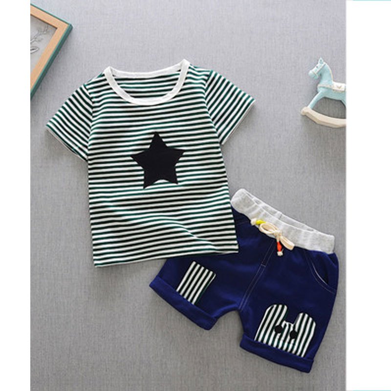 儿童短袖套装男夏1-3岁宝宝夏装2017两件套韩