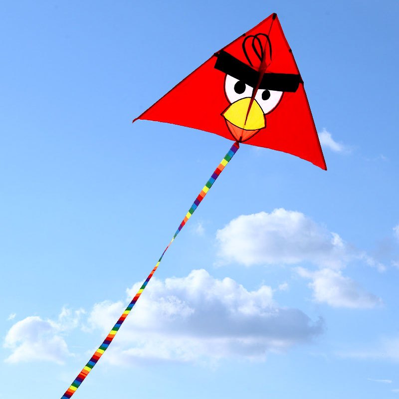 愤怒的小鸟风筝 三角风筝 儿童卡通风筝 长尾风筝 小鸟带10米长尾