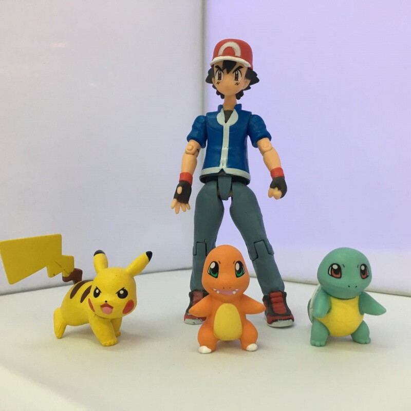 口袋pokemon宠物小精灵figma052小智皮卡丘小火龙模型