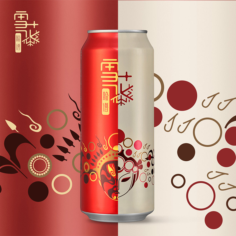 雪花啤酒 概念系列 脸谱花旦500ml * 12听/箱
