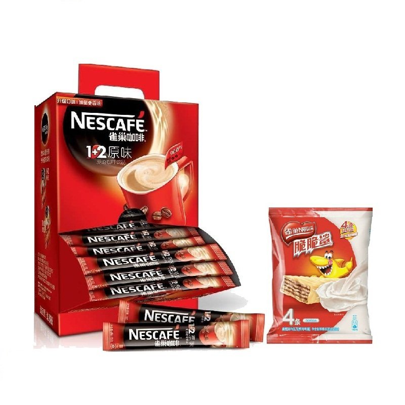 雀巢咖啡 1+2原味100条 送雀巢脆脆鲨牛奶味威