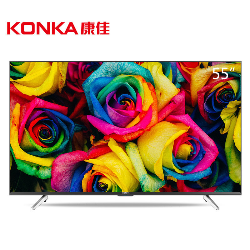 【套餐】康佳(KONKA)A55U 55英寸 64位智能4K安卓平板LED液晶电视(黑色)+延长保修计划一年