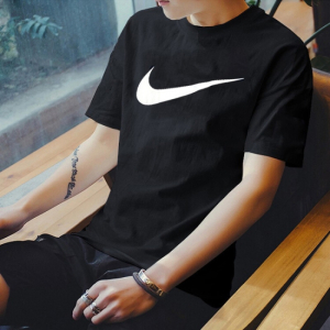 耐克(NIKE)短袖T恤男 2023夏季新款运动服休闲圆领半袖舒适透气短袖T恤 DC5095-010/黑色 S