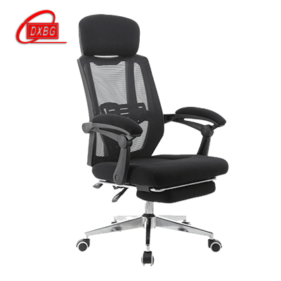DXBG工作椅可躺人体工程学久坐舒适护腰黑框黑网-活动头枕标准款