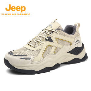 Jeep/吉普轻量化徒步鞋男士户外防滑耐磨登山鞋男轻便透气运动鞋