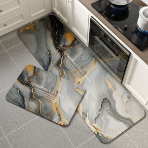 厨房地垫防滑防油可擦免洗脚垫硅藻泥吸水吸油垫家用新款长条垫子
