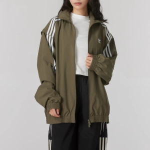 adidas阿迪达斯三叶草女装新款梭织外套可拆卸衣袖运动宽松夹克JM9252 ZP