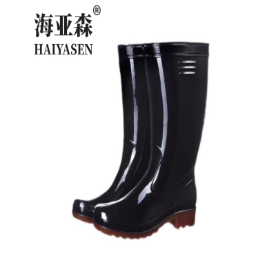 海亚森TK-DZG01加棉高筒雨鞋 通用均码 黑色