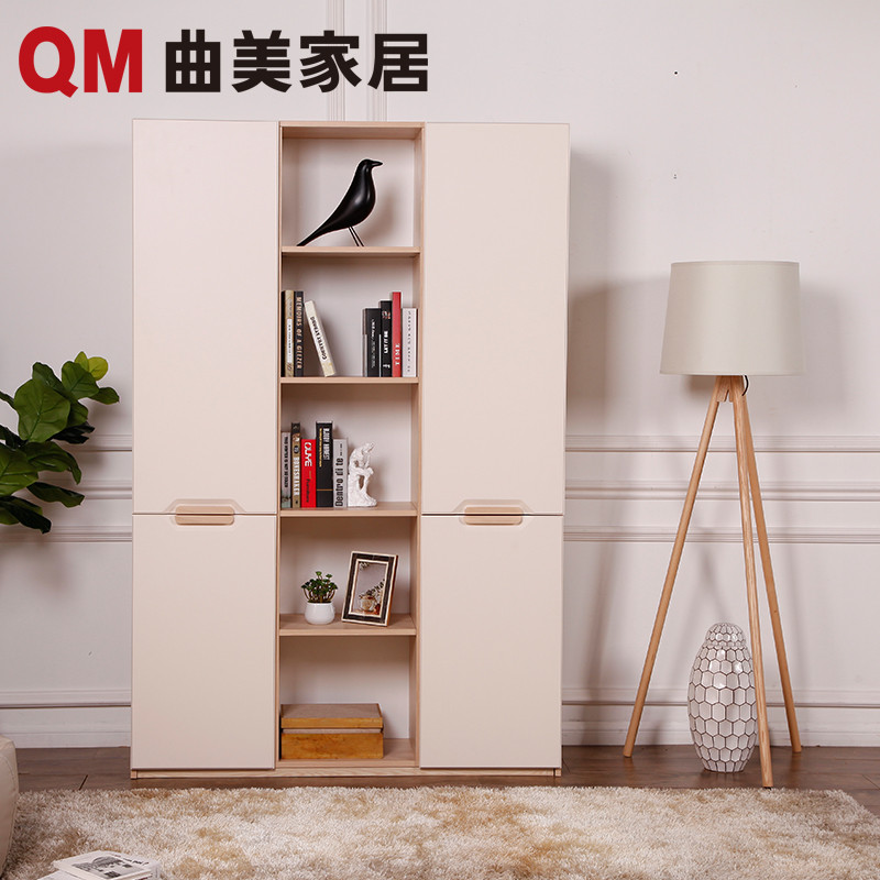 qm曲美家具家居 简约现代 书房环保储物柜 北欧风格木质书柜 简约现代