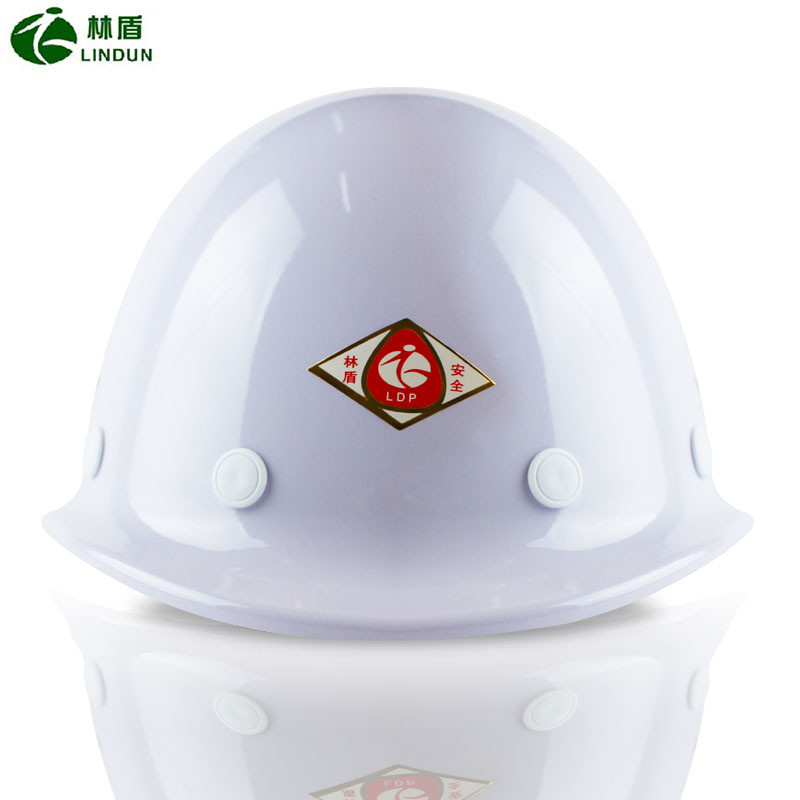 钢盔型玻璃钢工地安全帽 防砸/ 透气型 内衬防震/酸/碱透气安全帽蓝色