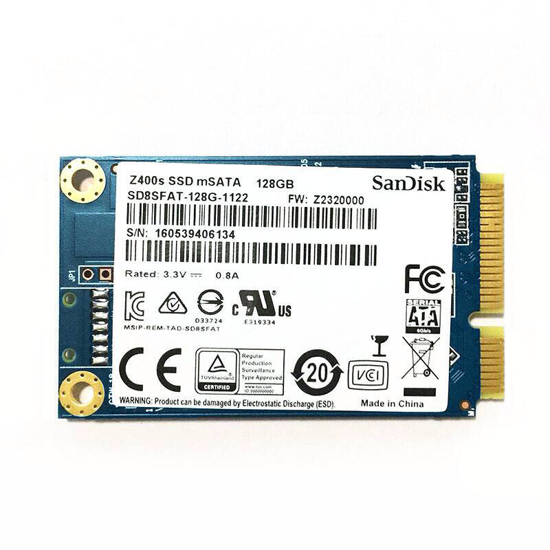 闪迪(sandisk)z400s系列128g ssd固态硬盘msata 上海金童