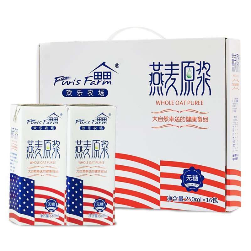 麦原浆 欢乐农场 燕麦原浆谷物饮料 250毫升x1