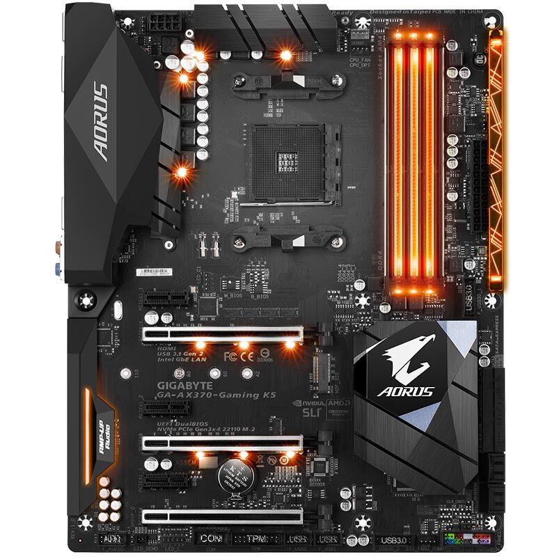 gigabyte/技嘉 aorus ax370-gaming k5主板支持ryzen5