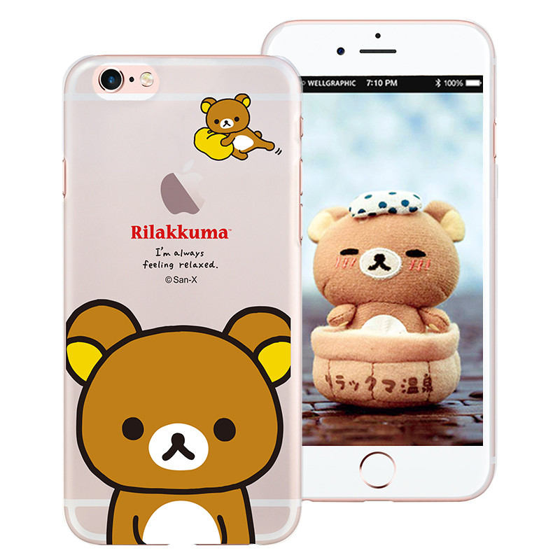 rilakkuma轻松熊手机壳iphone6plus创意苹果浮雕卡通可爱手机保护壳套