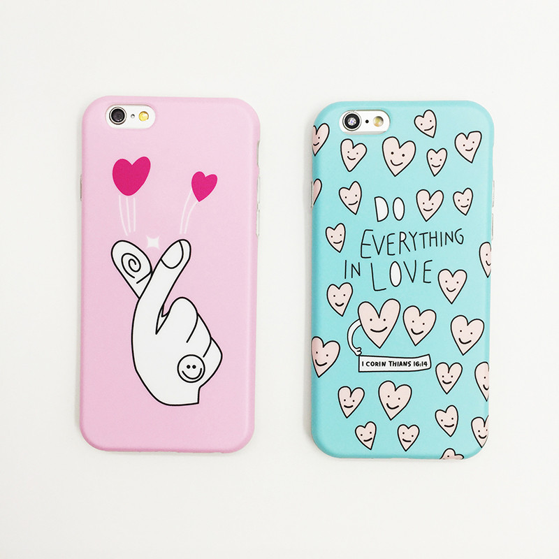 亿城(yICHEER)iphone小清新手指爱心手势手机