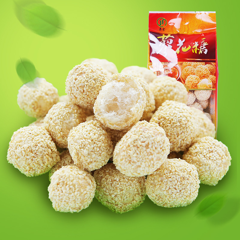 秦食陕西特产传统糕点张二章蓼花糖白芝麻糖果零食廖花糖陕西特色
