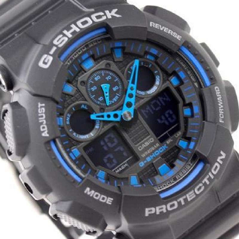 卡西欧手表 g-shock重型战舰双显经典男表ga-100-1a2dr