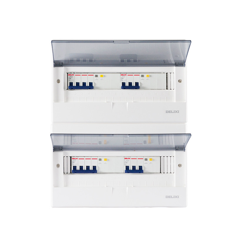 [官方旗舰店]德力西雅白强电箱家用配电箱32回路空气开关金属暗装布线