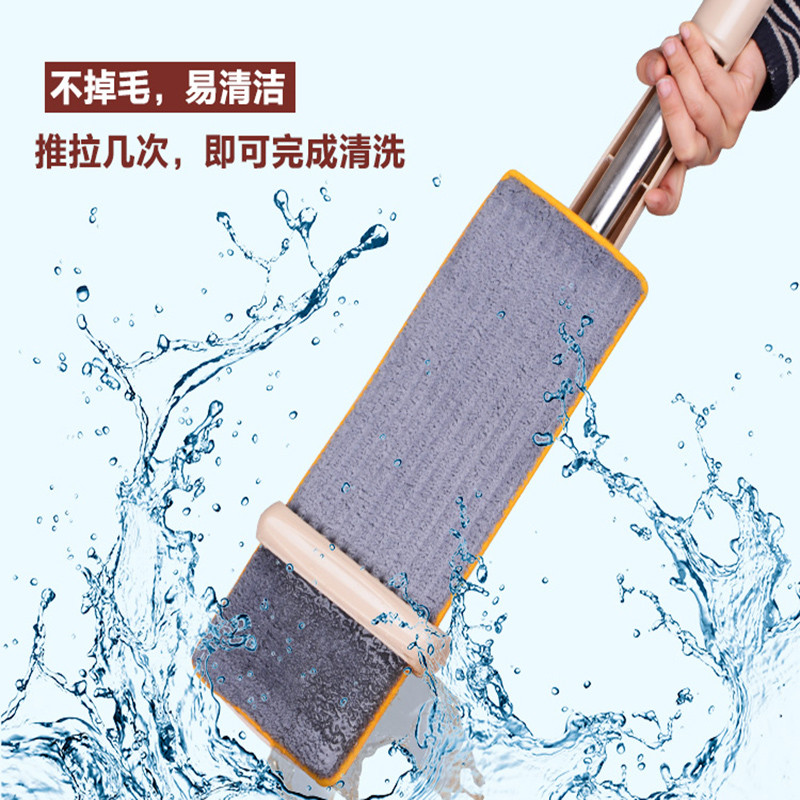 君泉 家用免手洗自挤水平板拖把 免沾手自挤式拖 懒人家用木地板拖布