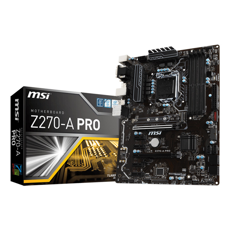 微星z270-a pro 主板 搭 英特尔 七代酷睿四核 i5-7600k散片 主板cpu