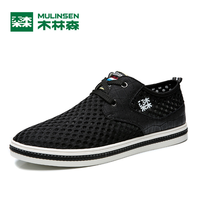 木林森 英伦风时尚2017夏季男网鞋青年运动休