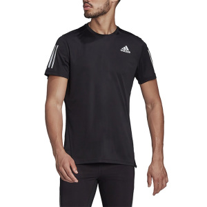 阿迪达斯短袖T恤男装2022新款圆领黑色健身跑步运动服半袖H58591