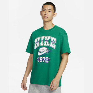Nike 字母数字Logo印花圆领短袖篮球衣 男款 孔雀绿 FQ7003-365