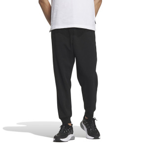 adidas 武极系列 Wuji Pants 纯色松紧腰束脚针织运动裤 男款 黑色 IP4912