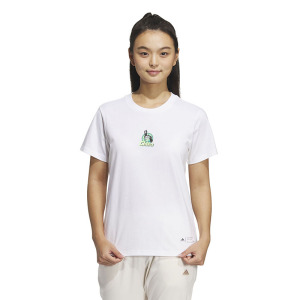 adidas Graphic Tee 卡通图案印花运动休闲短袖T恤 女款 白色 IP3952