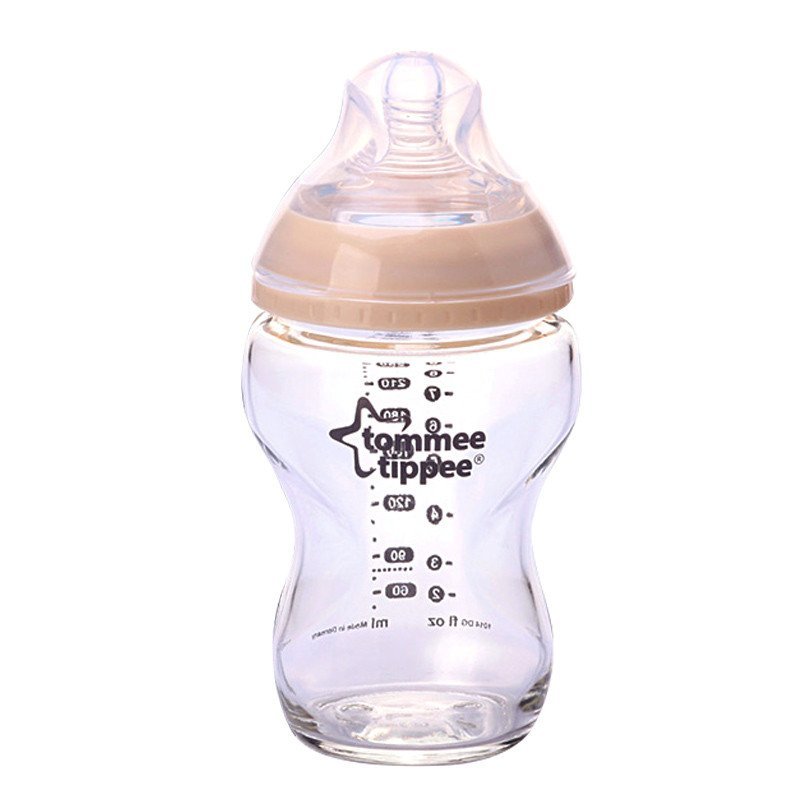汤美自然tommeetippee"玻璃母乳"防胀气奶瓶坊间260ml/9oz美食天地图片