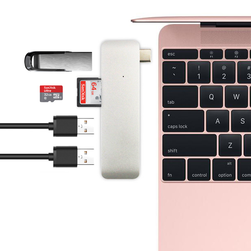 颖果type-c扩展苹果笔记本电脑转换器 macbook扩展转usb3.