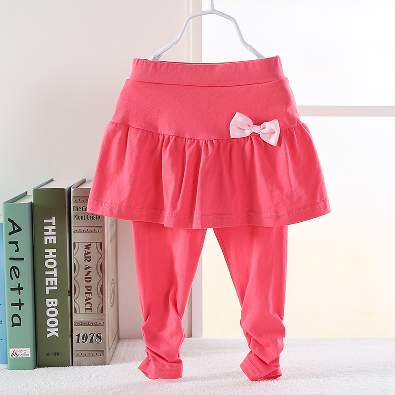 南极人儿童打底裤女童春装百褶裙裤假两件裤子