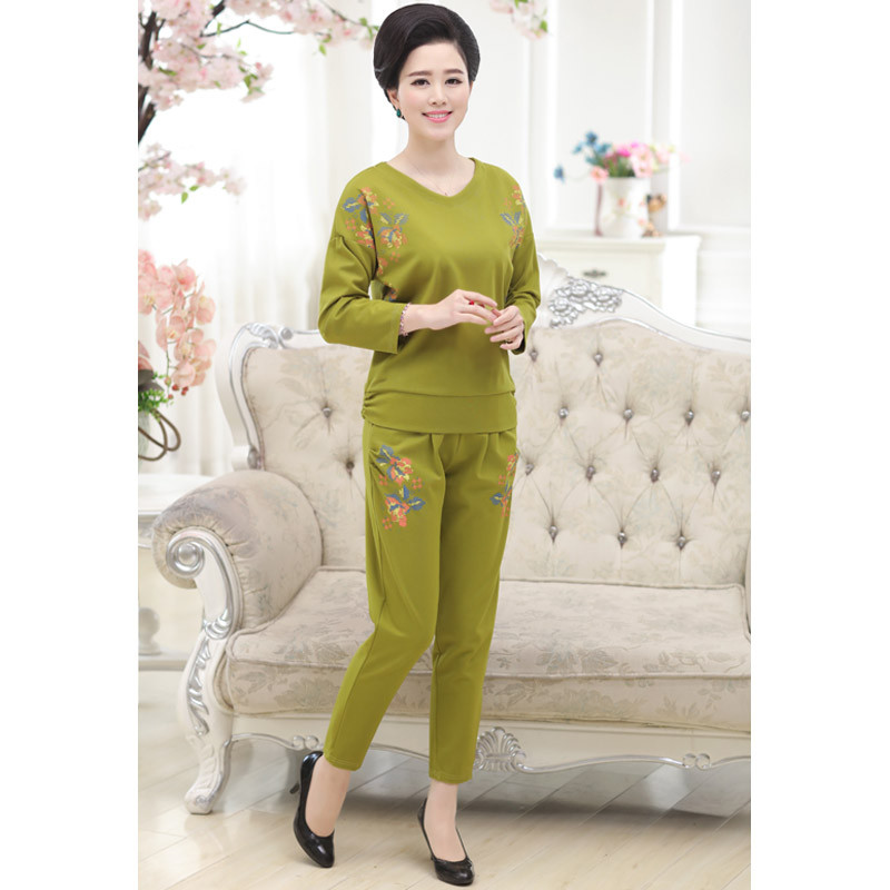 2017中老年女装春装运动服中年女运动套装中