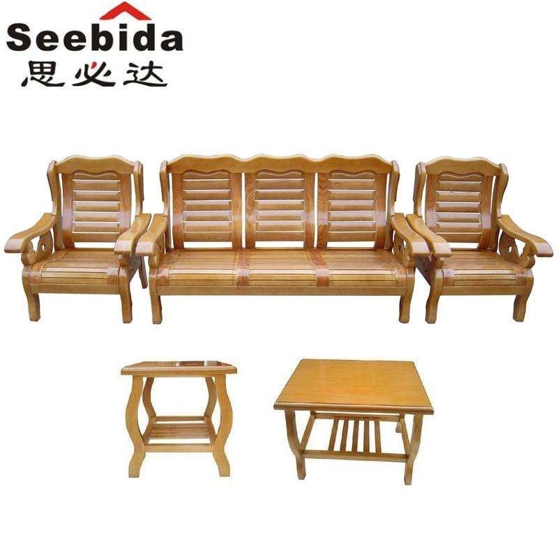 纯实木 客厅沙发组合 长茶几 三人位 明清仿古 中式古典实木椅 春秋椅