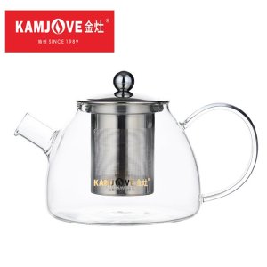 KAMJOVE/金灶 A系列 飘逸杯 茶道杯 泡茶壶 高硼硅玻璃 过滤功夫茶具 正品玻璃水壶玻璃 水杯 家用办公室玻璃壶 A-08（800ML）