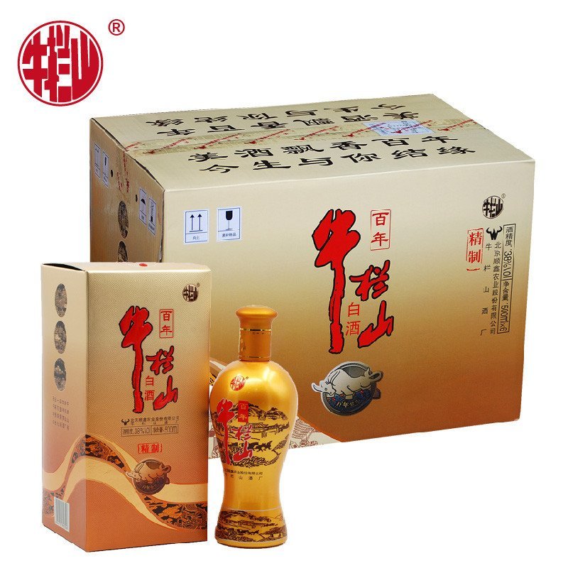 牛栏山白酒 百年牛栏山金牛系列 浓香型 500ml 38度