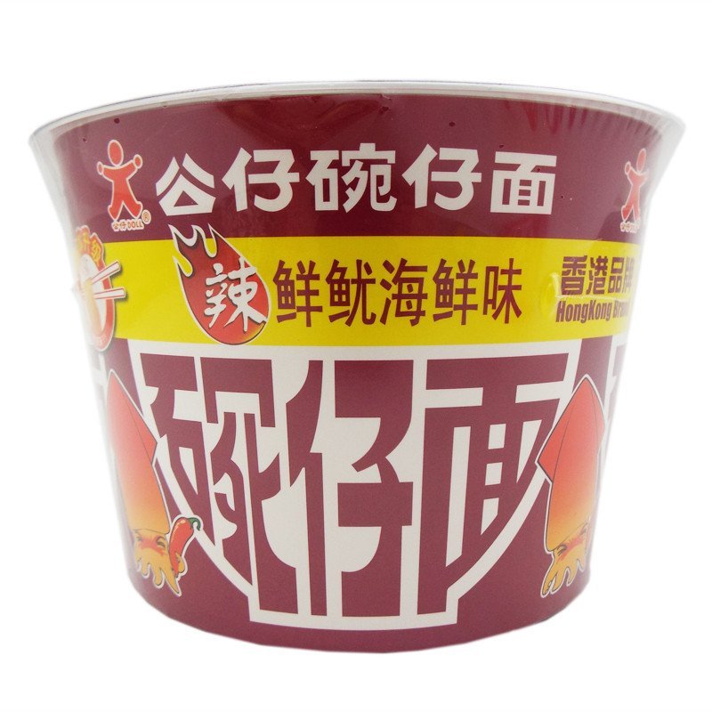 公仔碗仔面 鲜鱿海鲜味(辣) 78g 碗面 泡面速食快餐面即食面方便 寿桃牌(SAU TAO)面条【价格 图片 品牌 报价】-苏宁易购宝莎食品专营店